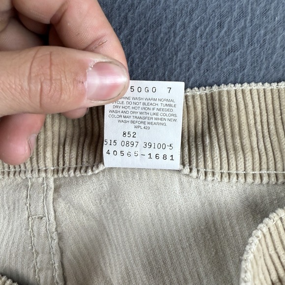 Levis 565‎ Pants Men's 36x32 Brown Corduroy Vintage Y2K Wide Leg Retro Baggy USA - Picture 4 of 11